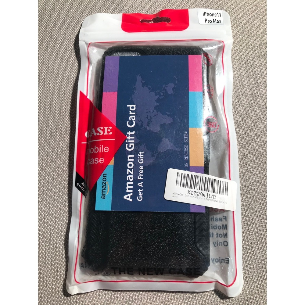 Watache Stylish Dual Layer Iphone11 Pro Max Black Mobile Case In Sealed Package